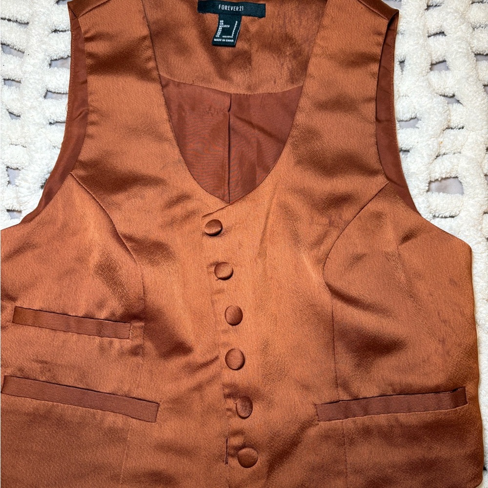 Forever 21 Rust Satin Top